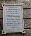 Finlay Medical History Museum Plaque
