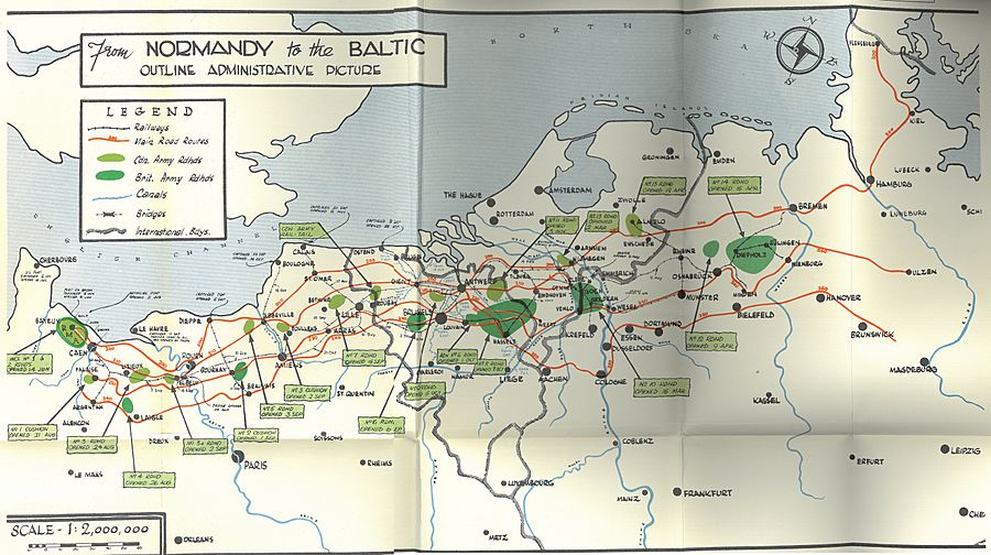 From Normandy to the Baltic - Outline Administrative Picture