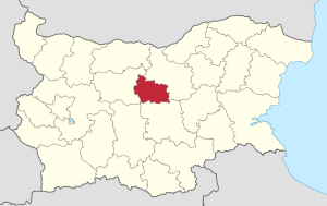 Location of Gabrovo Province in Bulgaria