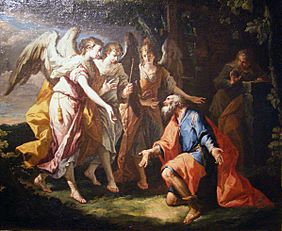 Gaspare Diziani Trzej aniolowie u Abrahama