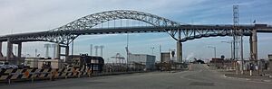 Gerald Desmond Bridge (old) from north looking south-southeast crop