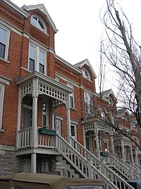 Gilbert Row stairs and porches