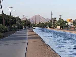 Grand Canal Phoenix Arizona facing east near Third Avenue