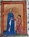 Henry Prince of Wales receiving or presenting a book - detail