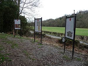 Interpretation boards on the Battle of Crogen (1165).jpg