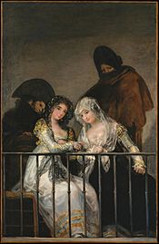 Majas on Balcony by follower of Francisco de Goya