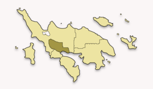 Location of Culebra barrio-pueblo within the municipality of Culebra highlighted