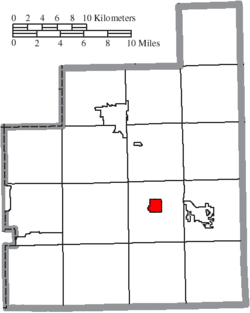 Location of Burton in Geauga County