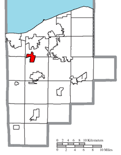 Location of South Amherst in Lorain County
