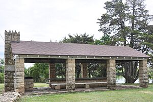 Marion Co Park Kansas South shelter view from the west
