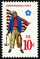 Military Uniforms Continental Sailor 10c 1975 issue U.S. stamp