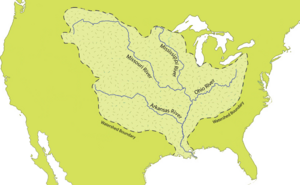 Mississippi River Watershed Map North America