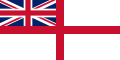 Red cross on white background,Union Flag as top-left quarter.