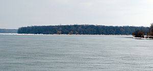 Navy Island from Ontario shore