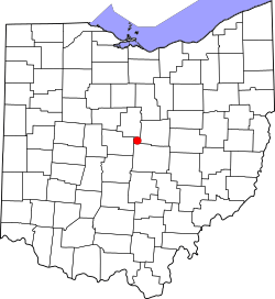 Location of Centerburg, Ohio
