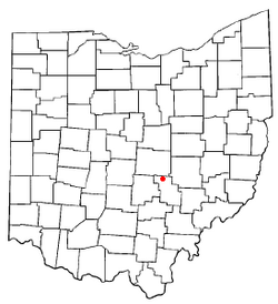Location of Glenford, Ohio