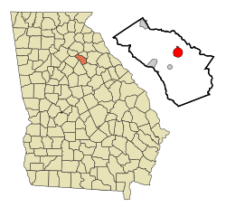 Location in Oconee County and the state of Georgia