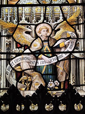 Painted glass - Catholic Church St Edmund, King & Martyr, Bungay, Suffolk