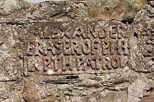 Patron stone to Alexander Fraser of Philorth, old Rathen church