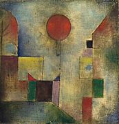 Paul Klee, 1922, Red Balloon, oil on chalk-primed gauze, mounted on board, 31.7 x 31.1 cm, Solomon R. Guggenheim Museum