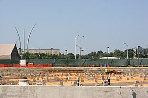 Pentagon memorial construction
