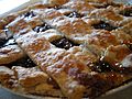 Raisin pie with lattice crust
