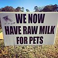 Raw milk sign in Georgia