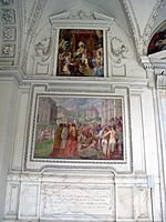 S. martino, pronao della chiesa, affreschi 03 belisario corenzio