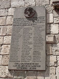 Saint Patrick's Battalion 1847, plaque Mexico