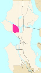 Map of Queen Anne's location in Seattle