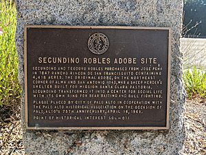 Secundino Robles Adobe Site plaque