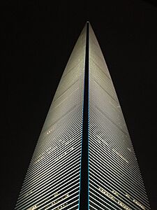 Shanghai World Financial Center during the night