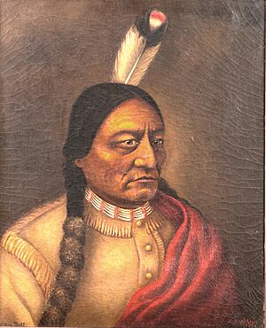 Sitting Bull by Caroline Weldon oil on canvas 1890