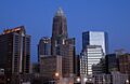 Skyline of Charlotte, North Carolina by dusk (31 January 2007)