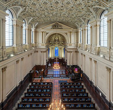 St Mary le Strand Church from balcony, London, UK - Diliff