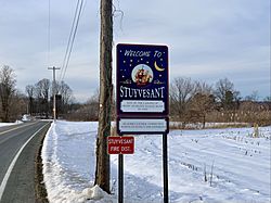 Welcome sign to the Town of Stuyvesant