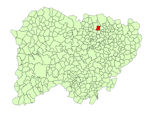 Location of Calzada de Valdunciel
