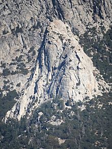 Tahquitz Rock, viewed from Pine Cove, CA