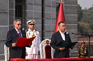 Tarique Rahman taking oath as the 11th Prime Minister of of Bangladesh (February 17, 2026)