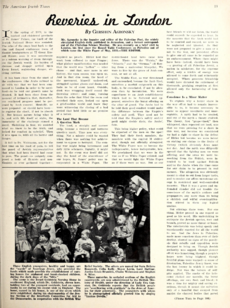 The American Jewish Times-Outlook September 1944 Reveries in London by Gershon Agronsky