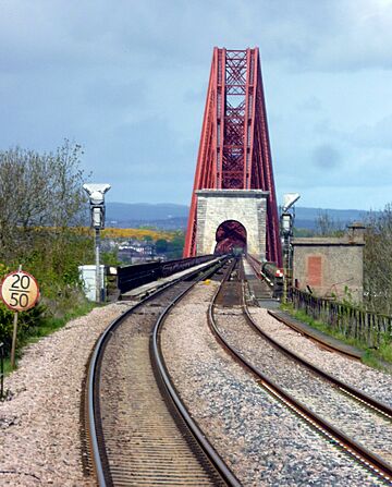 The Forth Bridge seen from Dalmeny Station