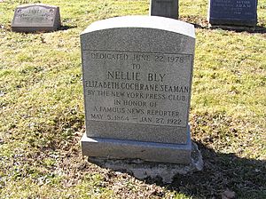 The Grave of Nellie Bly in Woodlawn Cemetery