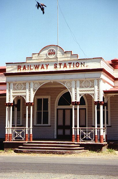 The ornate entrance to Emerald railway station.jpg