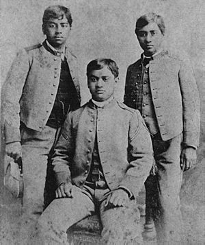 Three Princes of Hawaii at San Mateo without caps (restored)