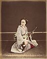 Tokyo Geisha with Shamisen c1870s,