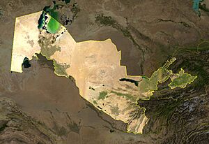 Uzbekistan satellite photo