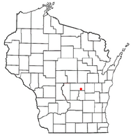 Location of Warren, Waushara County, Wisconsin