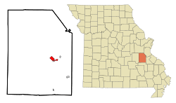 Location of Potosi, Missouri