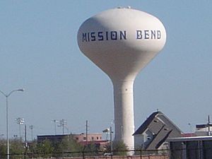 A Mission Bend water tower