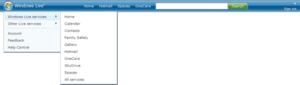 Windows Live Header